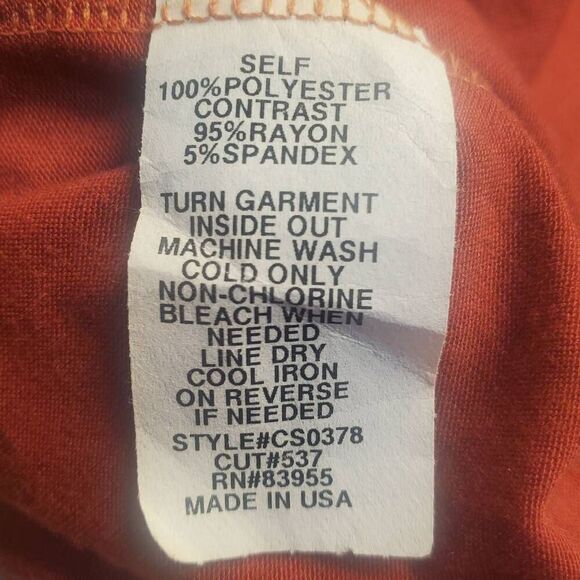 Curvy Sense Pretty Burnt Orange bodysuit Size 2X - Picture 8 of 8